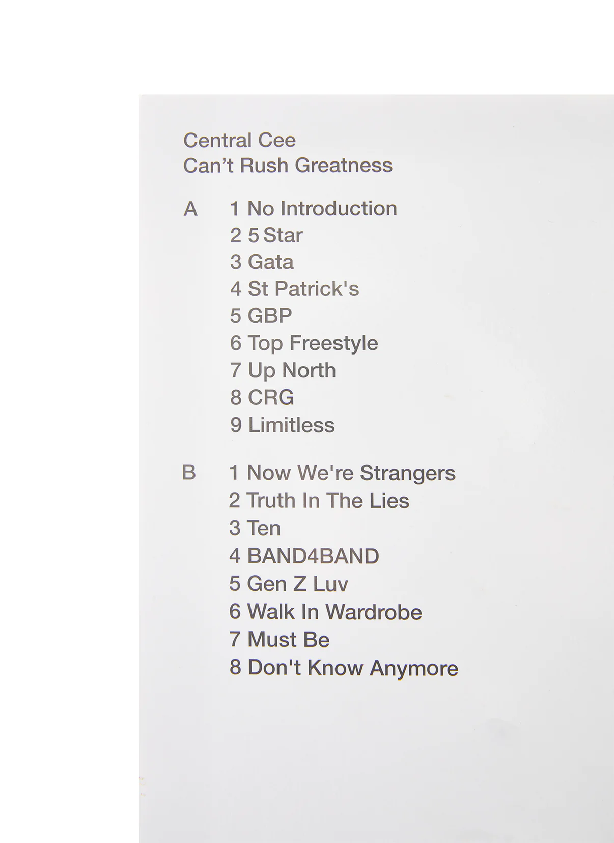 Central Cee - Can't Rush Greatness (Vinyl) - Image 4